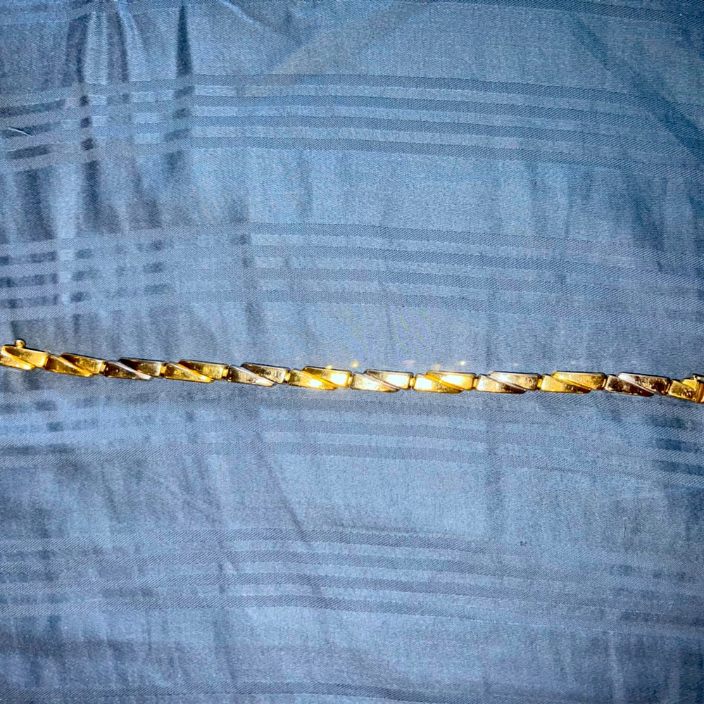 Silver and gold bracelet